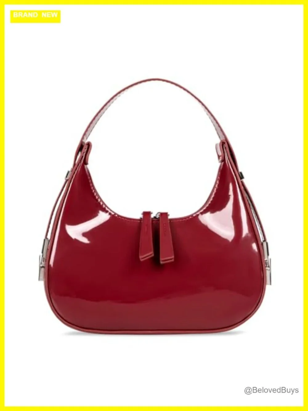 Crescent Hobo Shoulder Bag with Top Handle - Leather Small Bag Y2k Style